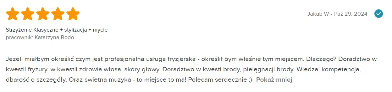 Barber poleca kosmetyki Cyrulików - Katarzyna Bodo z BARBER ROCK BODO w Radomiu