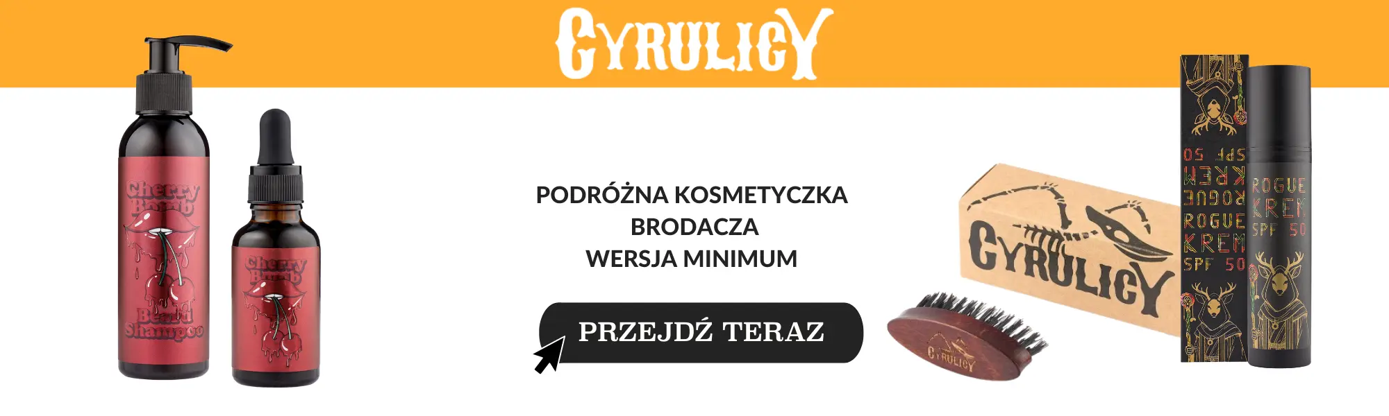 Kosmetyczka brodacza z olejkiem, szamponem i kartaczem